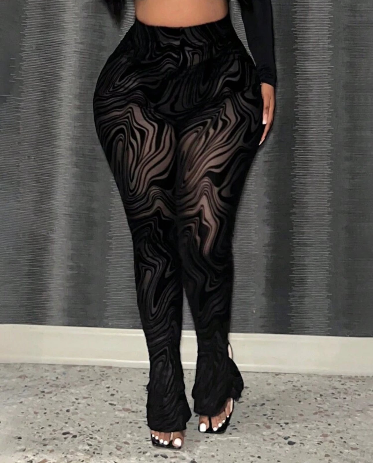 DANIELLE CASUAL FITTED SHEER LEGGINGS.