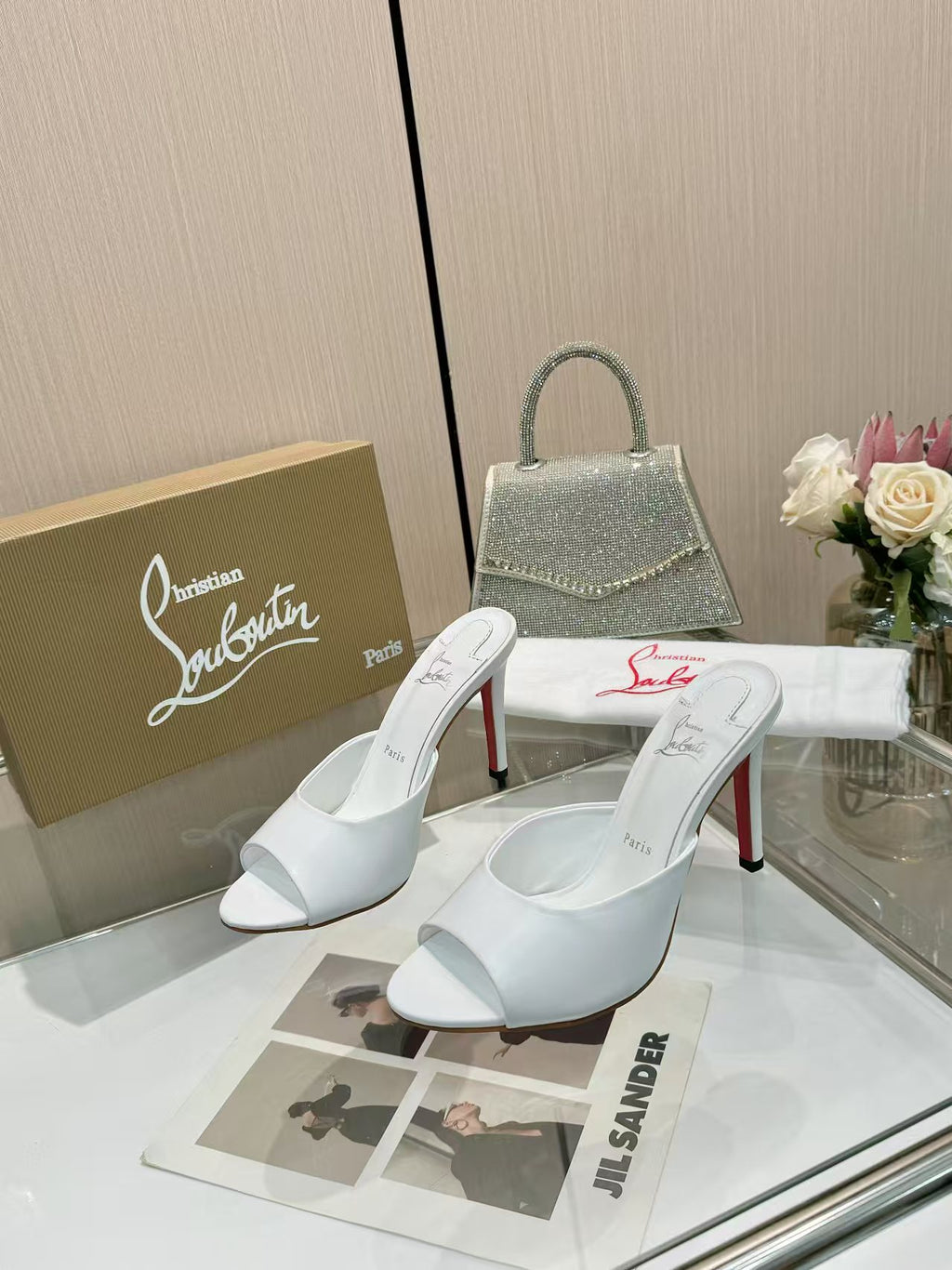 CHRISTIAN LOUBOUTIN ME DOLLY 100 PATENT HEELS