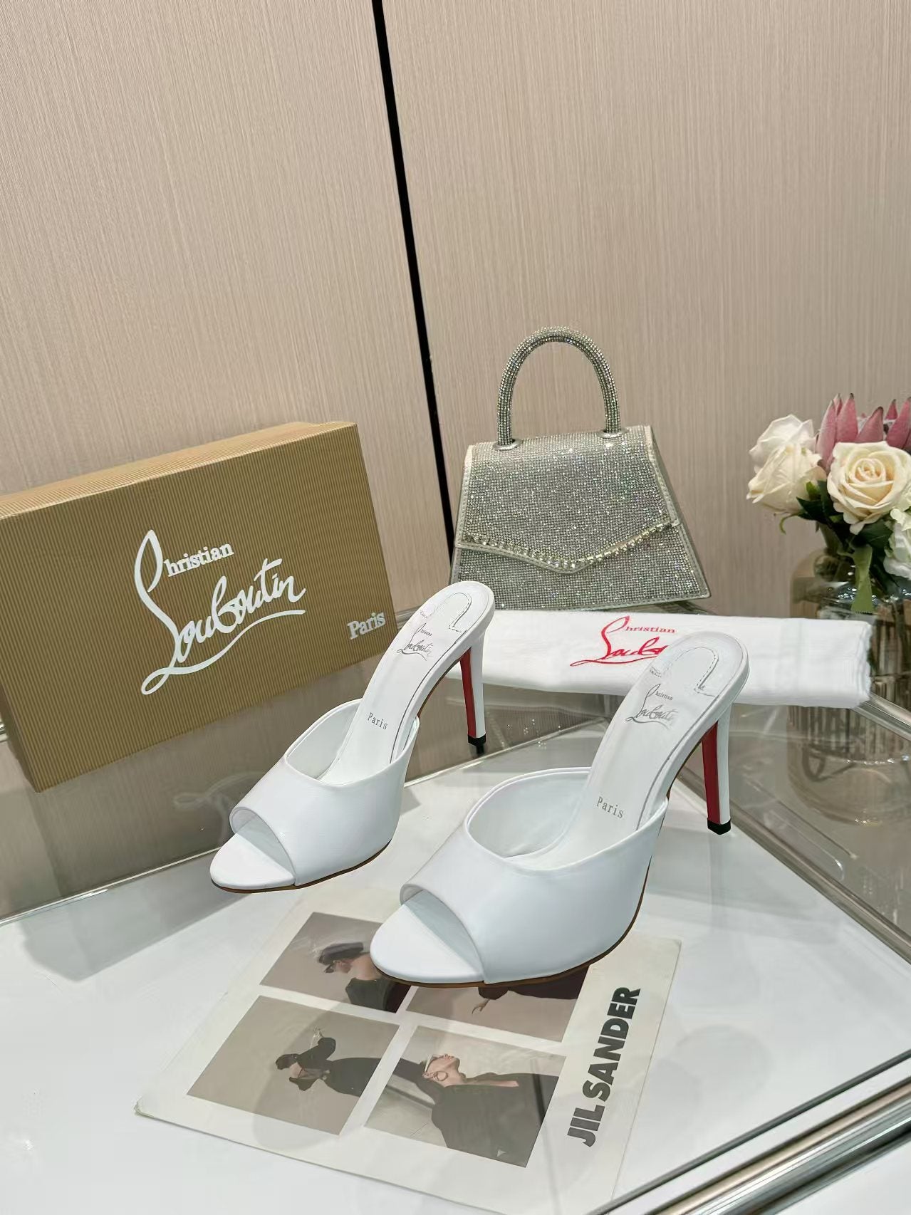 CHRISTIAN LOUBOUTIN ME DOLLY 100 PATENT HEELS
