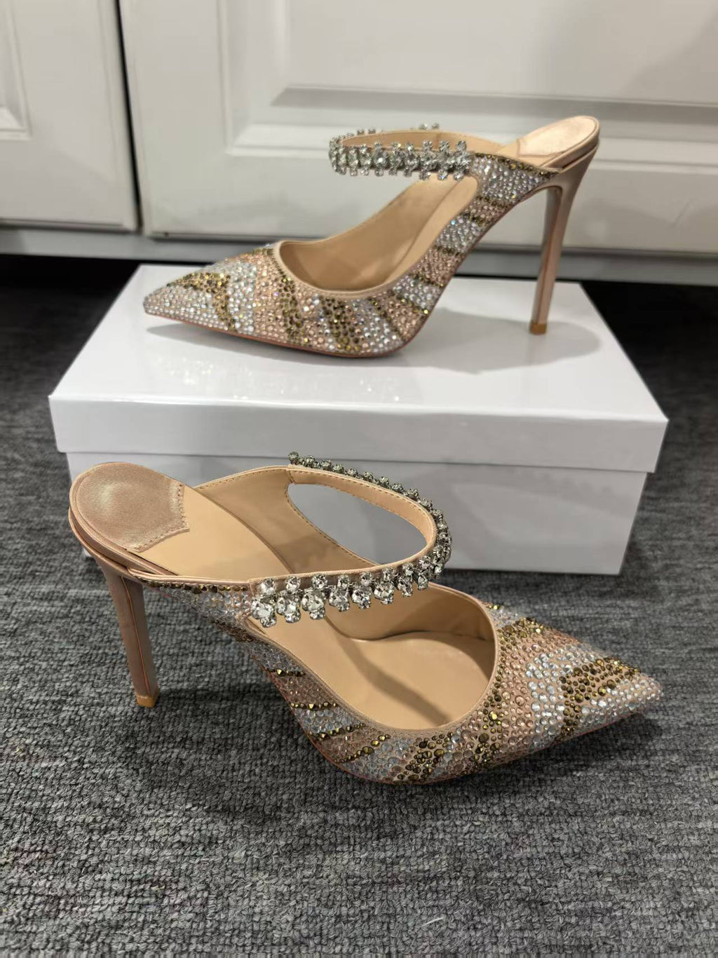 JIMMY CHOO CANDY PINK MIX SATIN PUMPS