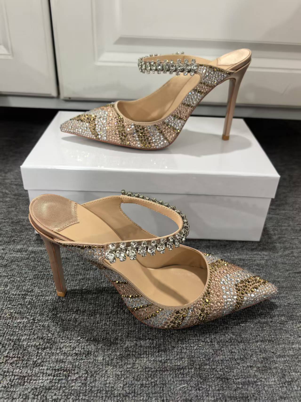 JIMMY CHOO CANDY PINK MIX SATIN PUMPS
