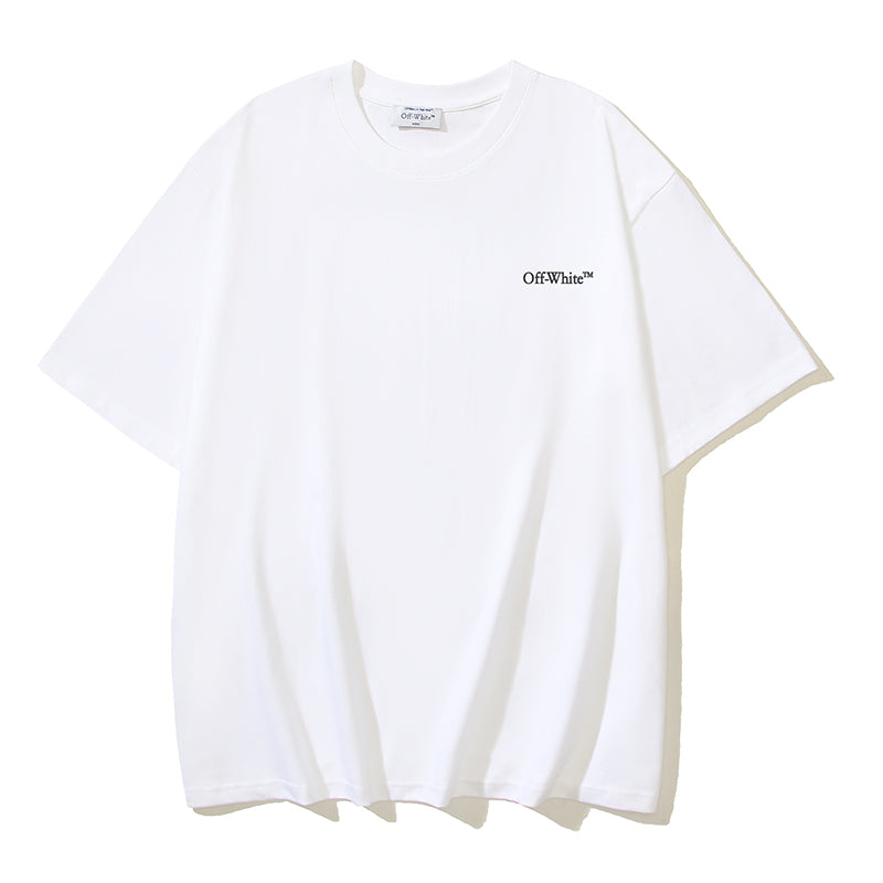 OFF WHITE GOTHIC ARROWS COTTON POPLIN BOWLING SHIRT