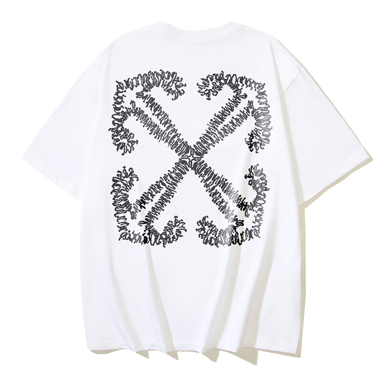 OFF WHITE TATTOO EMBROIDERY TEE