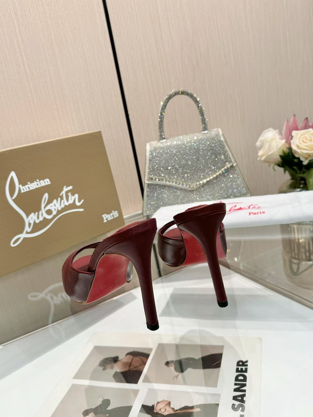 CHRISTIAN LOUBOUTIN ME DOLLY 100 PATENT HEELS
