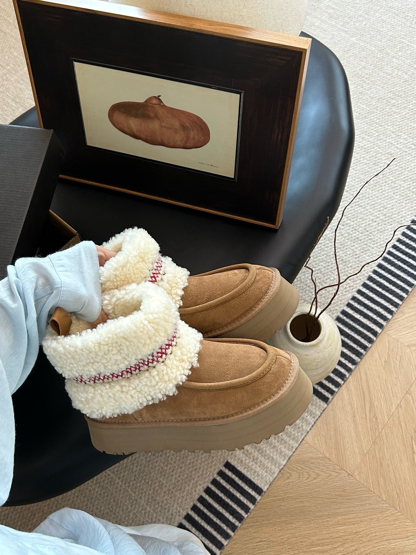 UGG SOFT BRAID MINI BOOTS