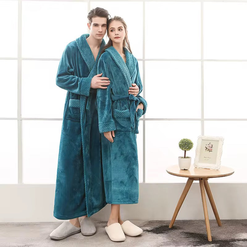 LAUREL THICKENED FLANNEL BATH ROBES