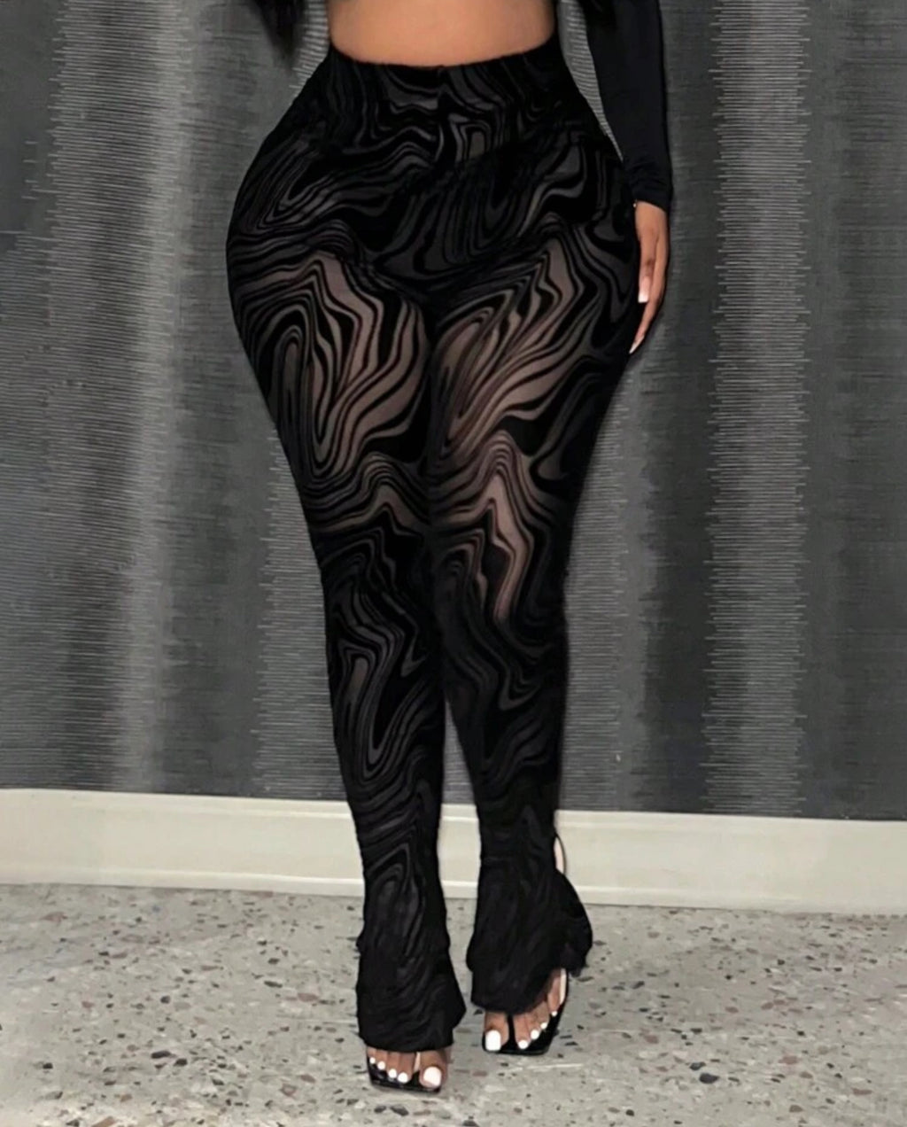 DANIELLE CASUAL FITTED SHEER LEGGINGS.