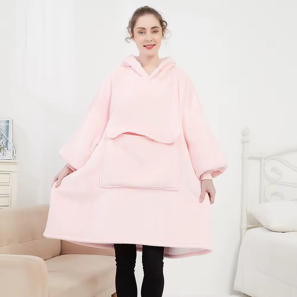 SHERPA FLEECE OVERSIZED SLEEP HOODIE