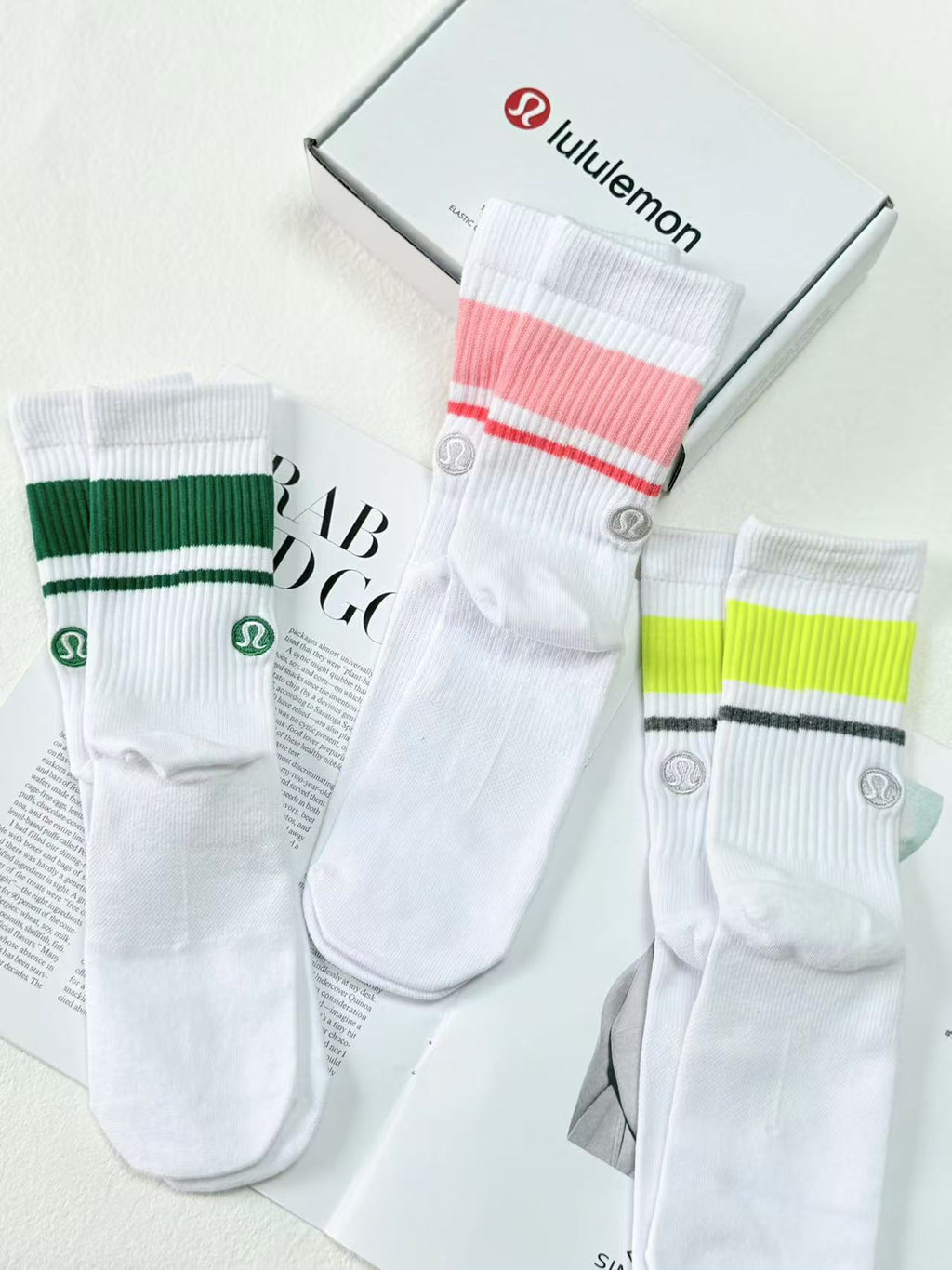 LULULEMON 5 PAIR SOCKS BOXED SET