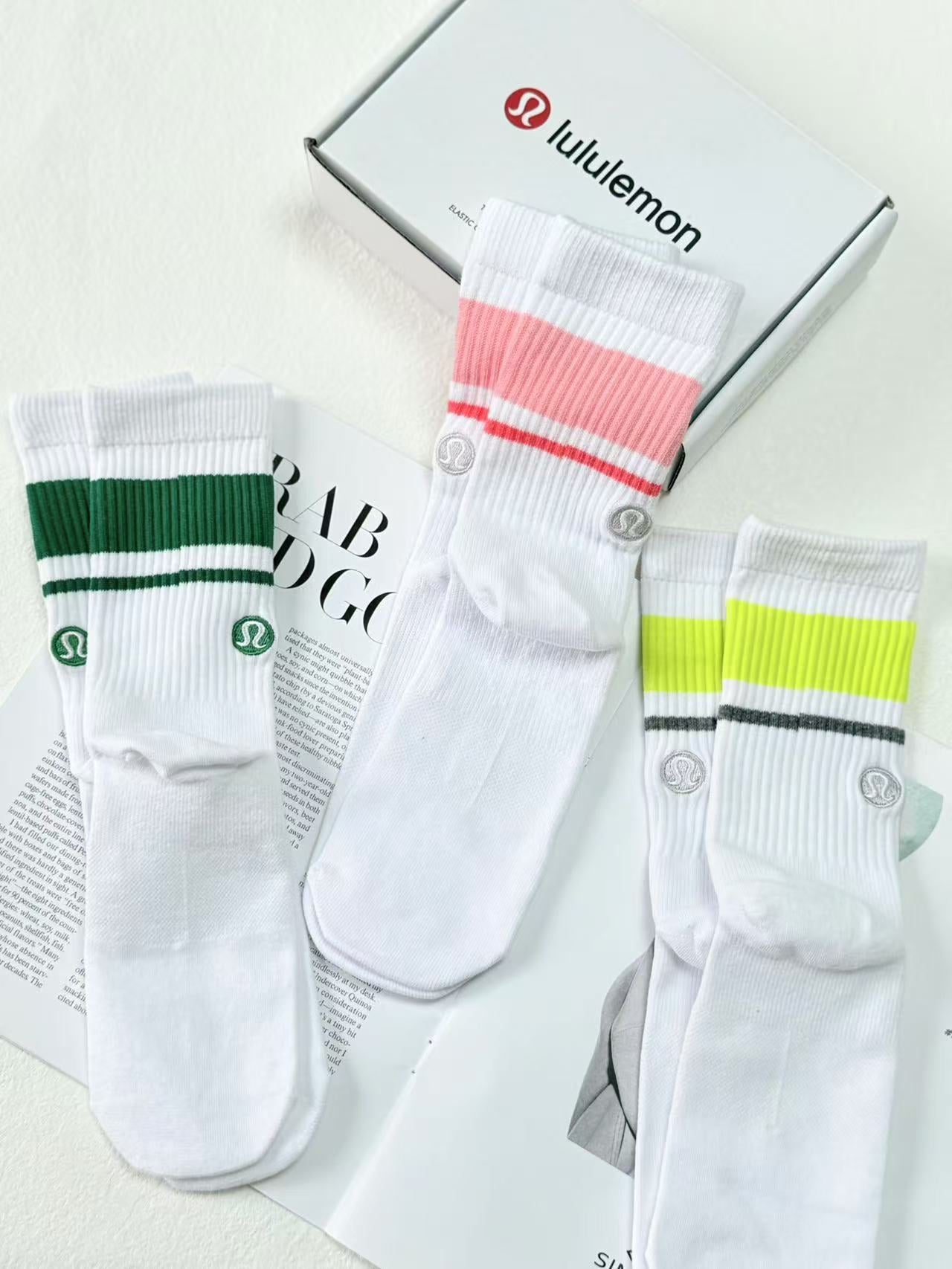 LULULEMON 5 PAIR SOCKS BOXED SET
