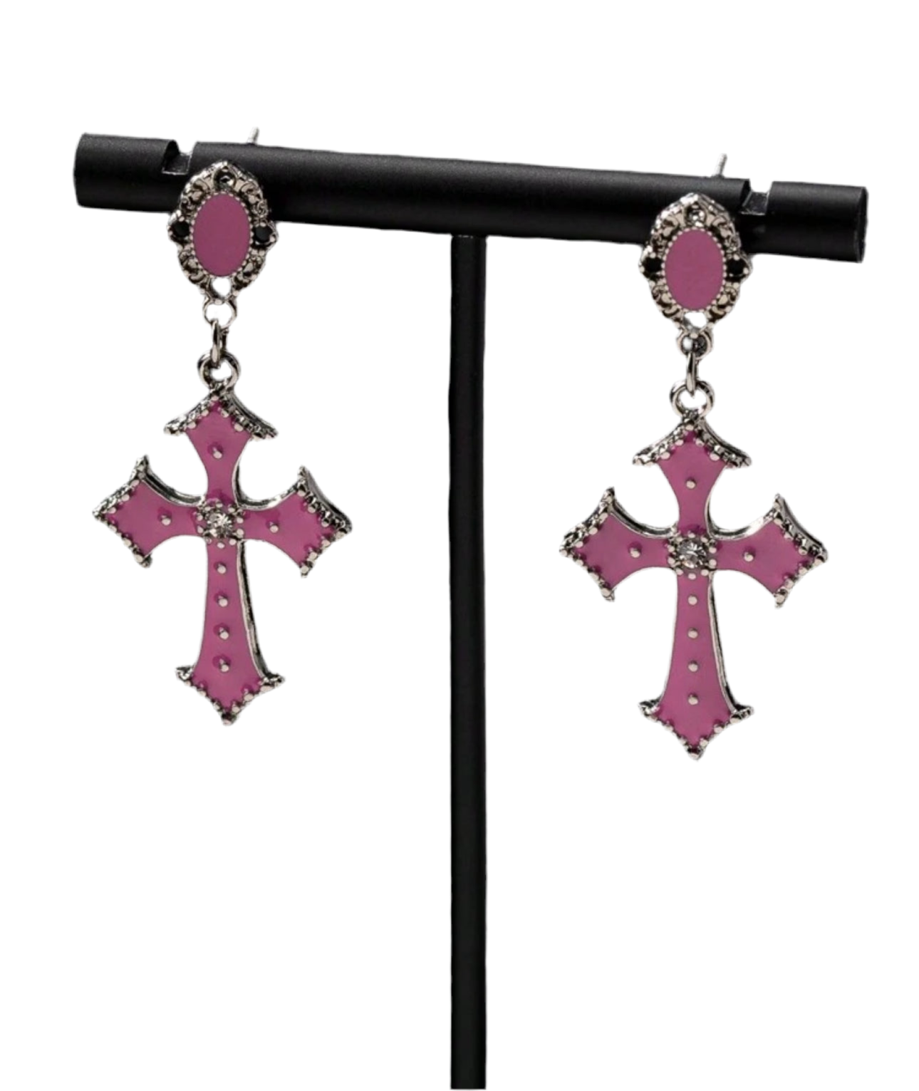 CROSS HUB EAR RINGS.
