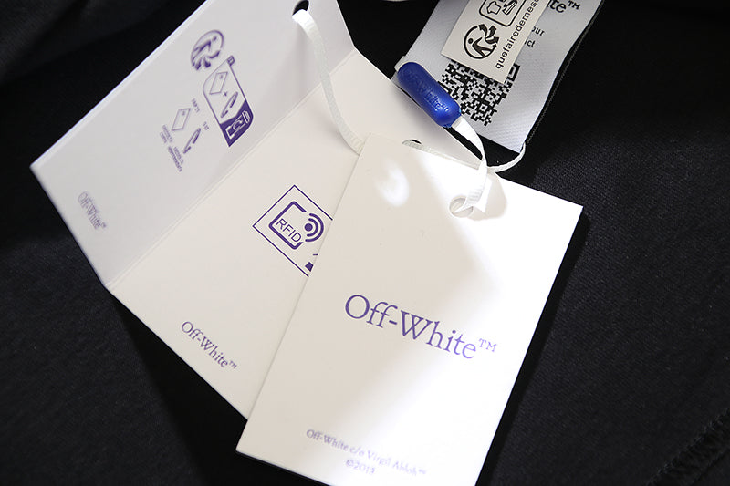 OFF WHITE CRYSTAL EMBELLISHED LOGO TEE