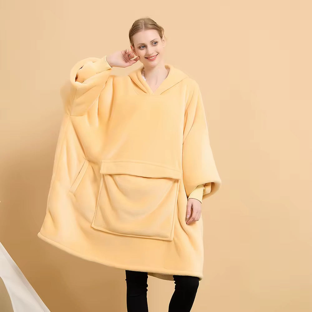 SHERPA FLEECE OVERSIZED SLEEP HOODIE