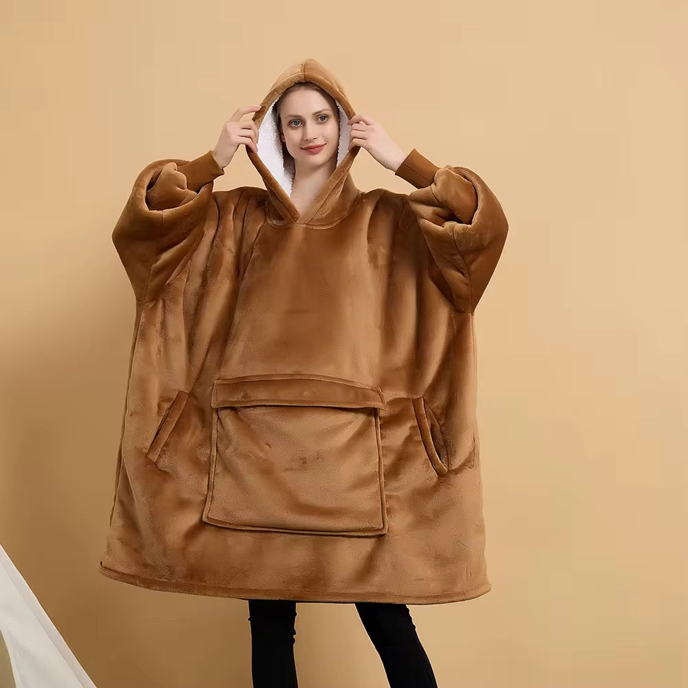SHERPA FLEECE OVERSIZED SLEEP HOODIE