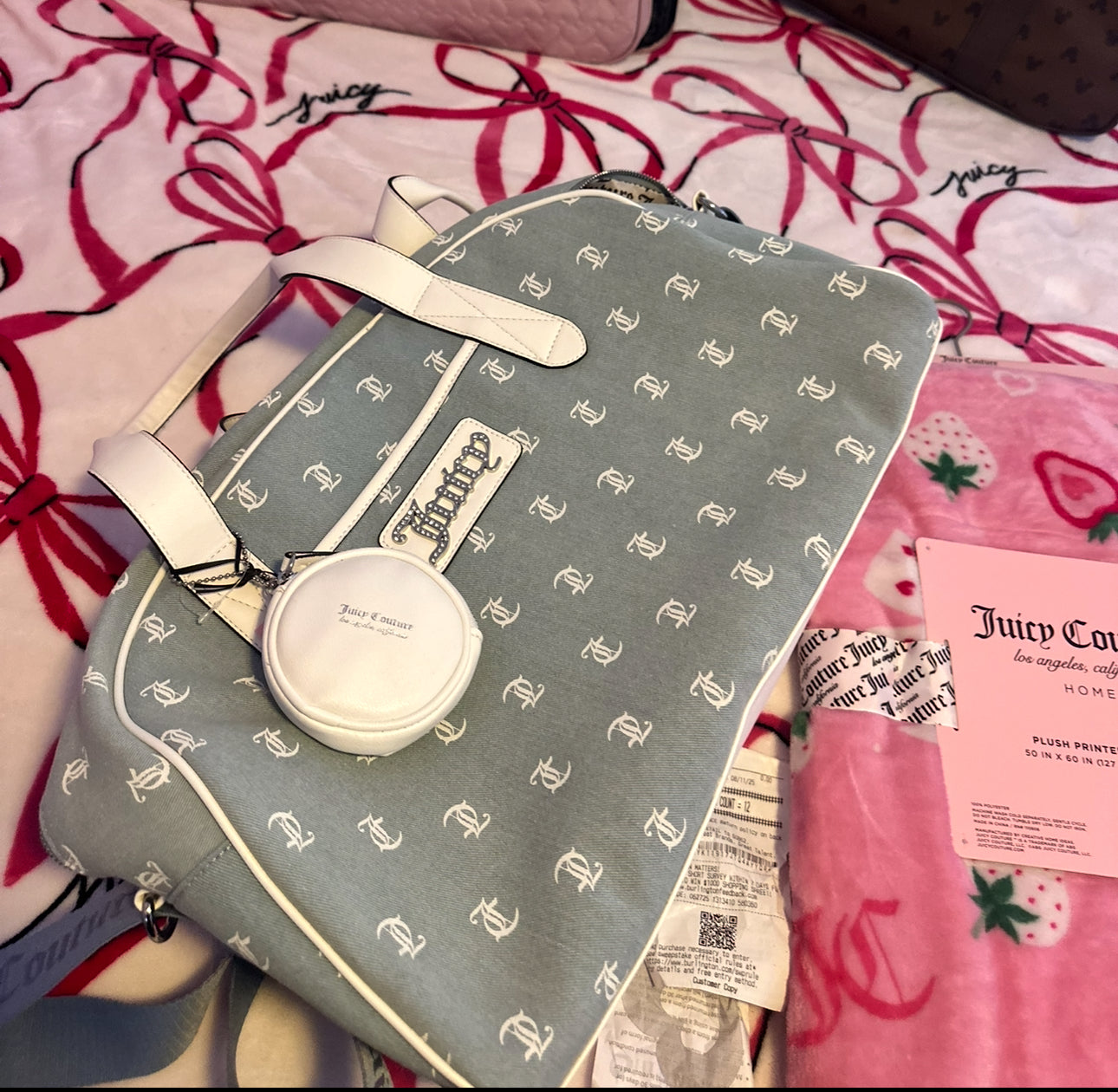 JUICY COUTURE QUEEN OF EVERYTHING DENIM WEEKENDER
