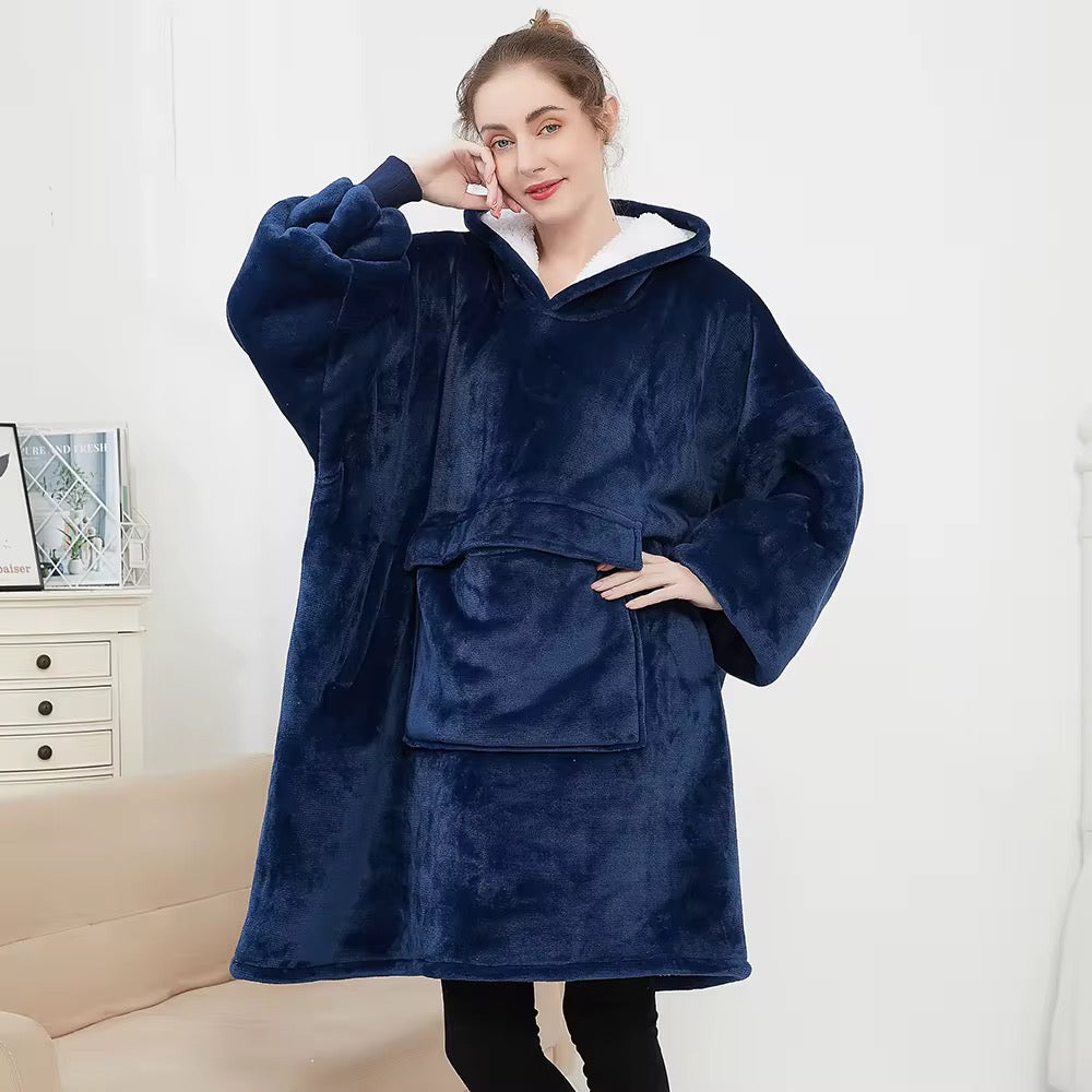 SHERPA FLEECE OVERSIZED SLEEP HOODIE