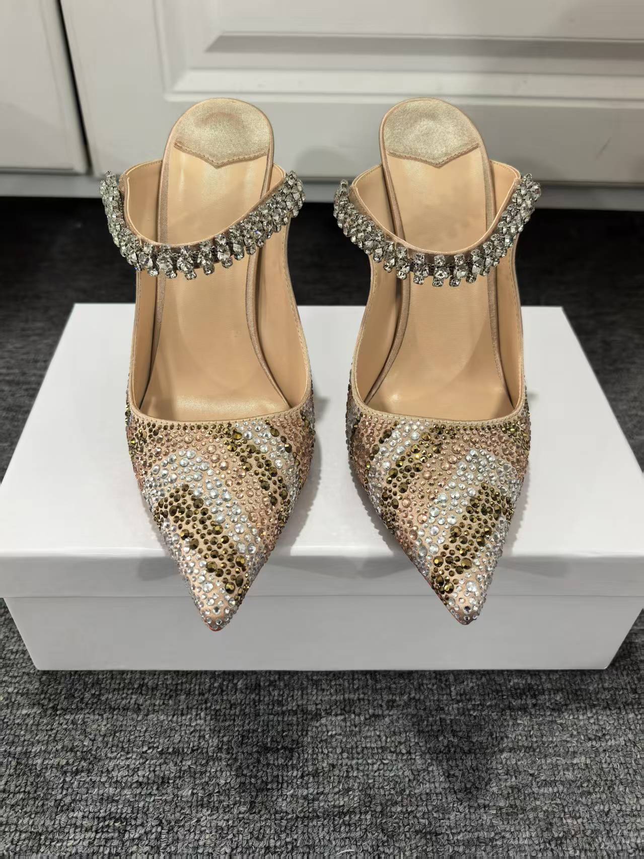 JIMMY CHOO CANDY PINK MIX SATIN PUMPS