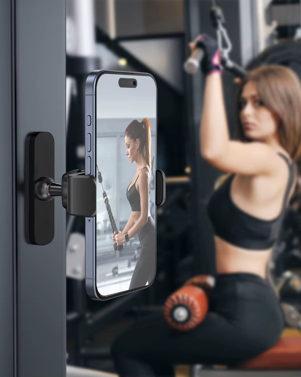 MAGNETIC PHONE HOLDER FOR GYM 360 ADJUSTABLE STRONG MAGNETIC PHONE MOUNT