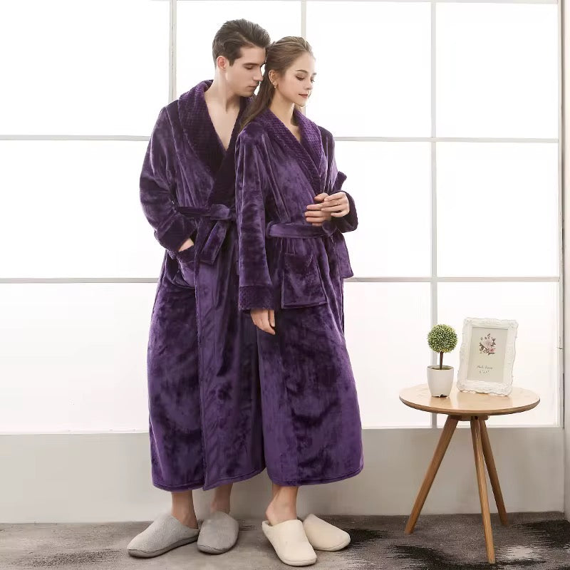 LAUREL THICKENED FLANNEL BATH ROBES