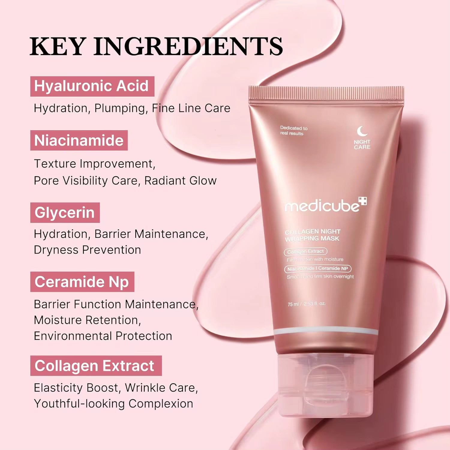 MEDICUBE COLLAGEN NIGHT WRAPPING MASK.