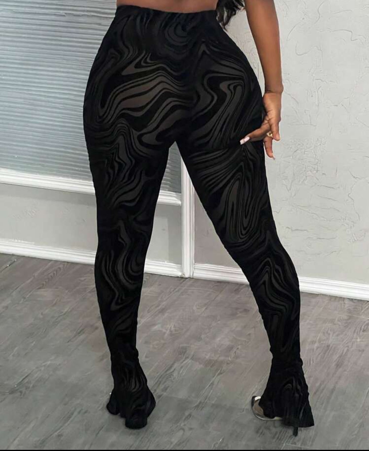 DANIELLE CASUAL FITTED SHEER LEGGINGS.