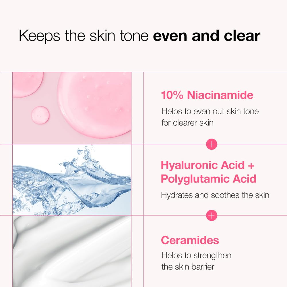 Anua 10% Niacinamide+ 4% Tranexamic Acid Serum, Ceramide, Hyaluronic Acid, Vitamin B12 natural color, for Sensitive skin, Glass Skin, Fragrance-Free