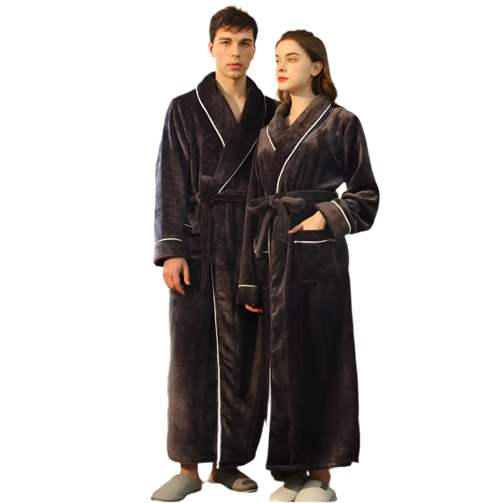 LAUREL THICKENED FLANNEL BATH ROBES