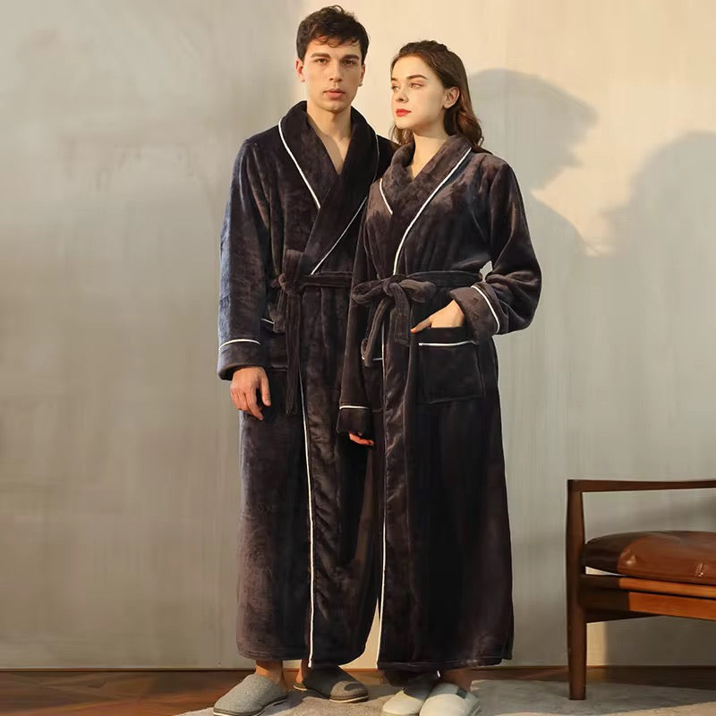 LAUREL THICKENED FLANNEL BATH ROBES