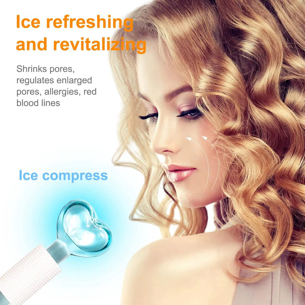 TWO PIECE HEART SHAPED FACIAL ICE GLOBES