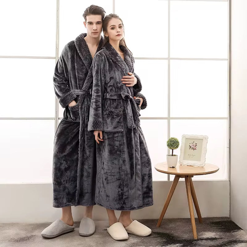 LAUREL THICKENED FLANNEL BATH ROBES