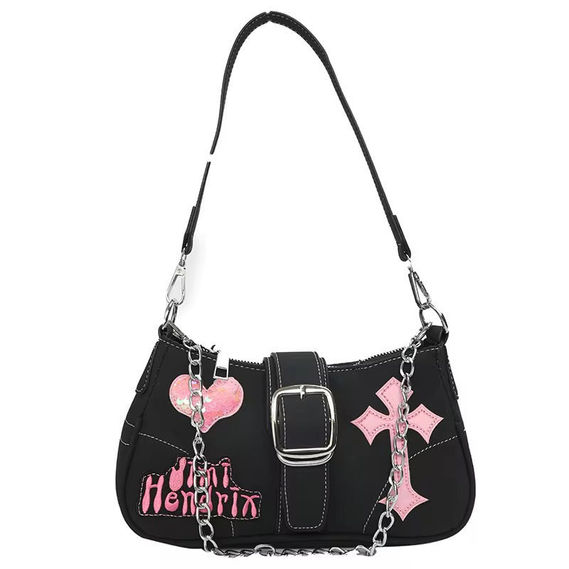 JIMI HENDRIX CHROME HEARTS HOBO BAG