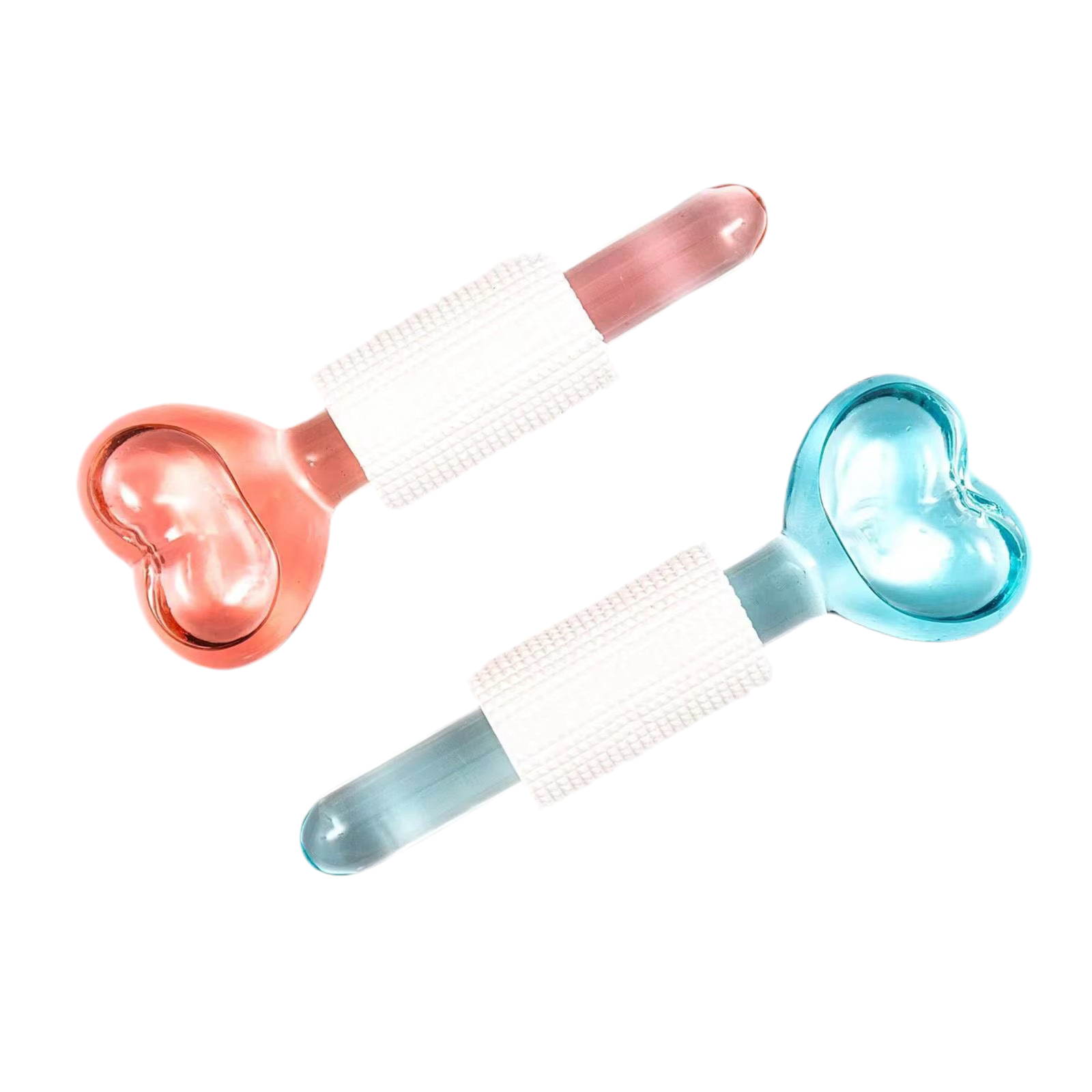 TWO PIECE HEART SHAPED FACIAL ICE GLOBES