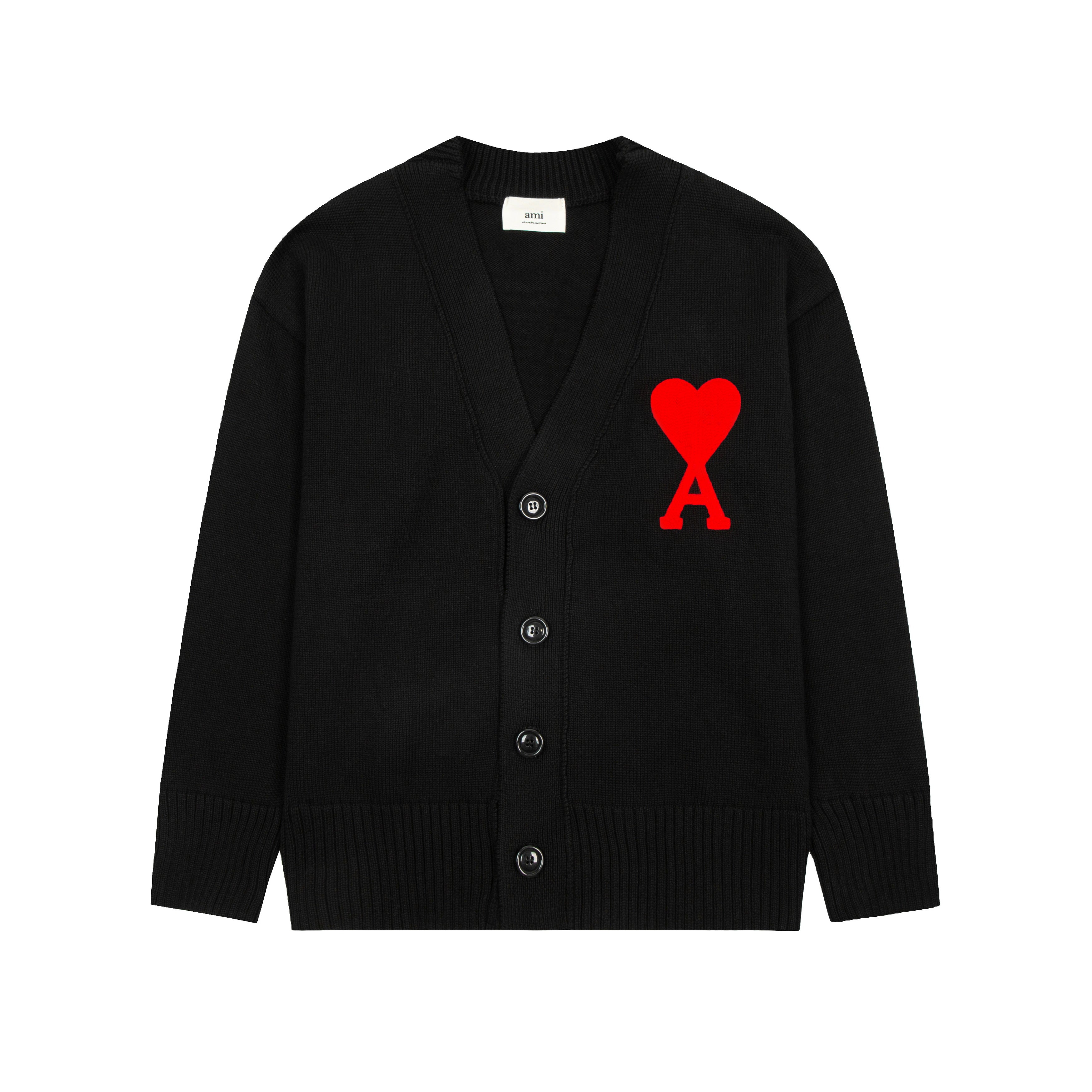 AMI PARIS WOOL CARDIGAN