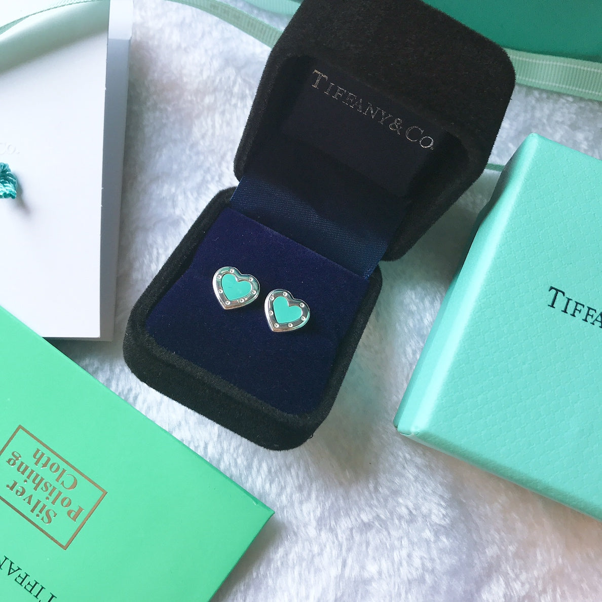 TIFFANY AND CO HEART STUDS