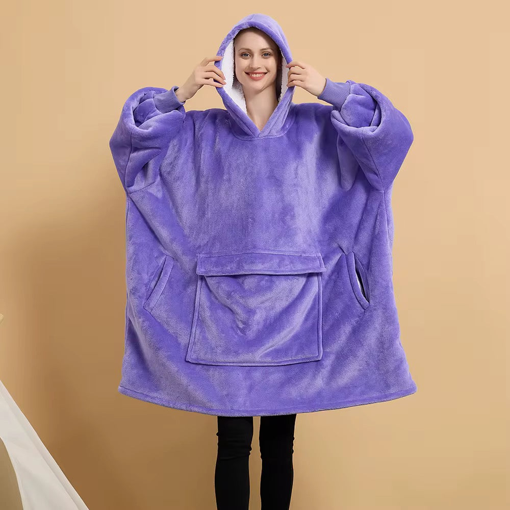 SHERPA FLEECE OVERSIZED SLEEP HOODIE