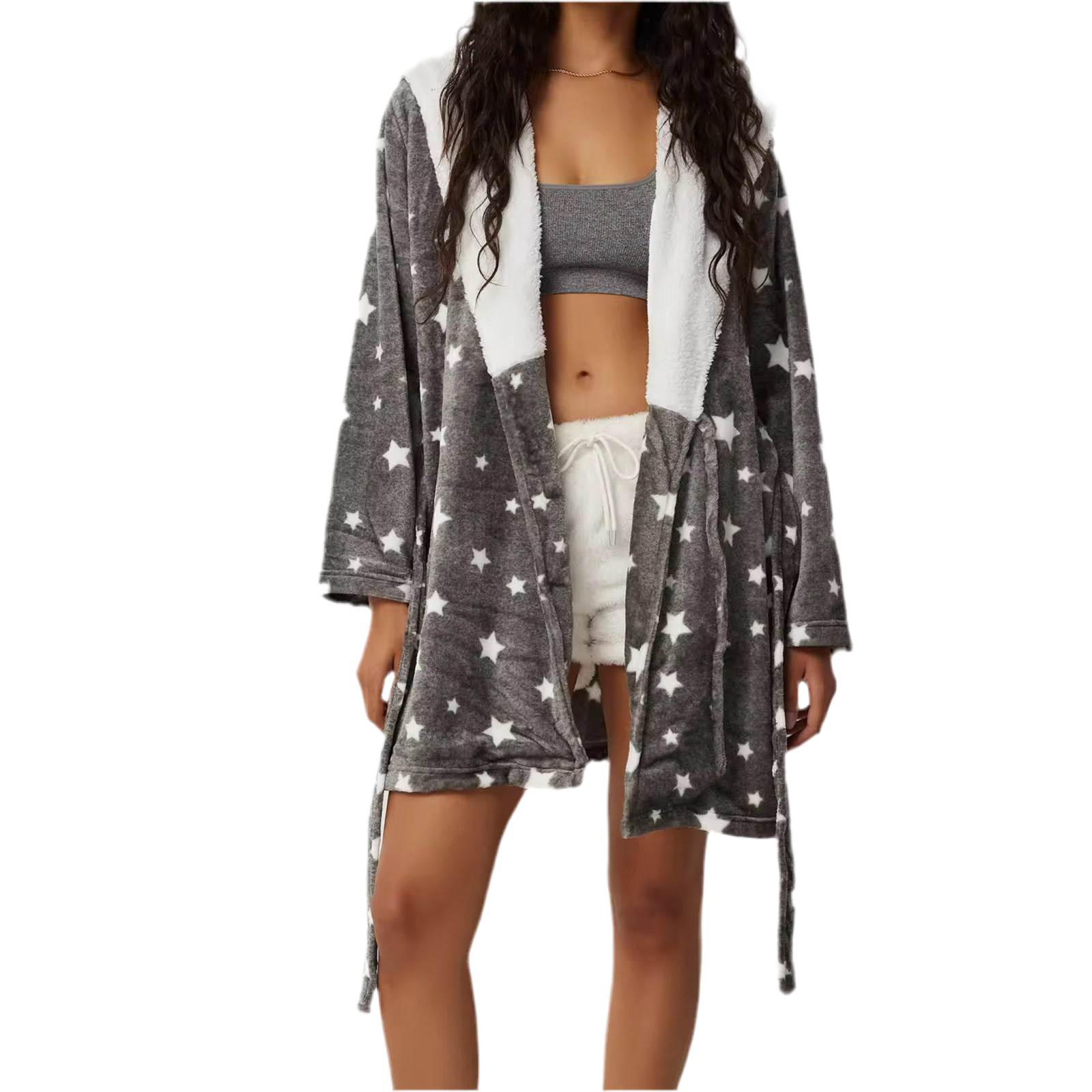 FADED STAR STRUCK LAPEL PAJAMA
