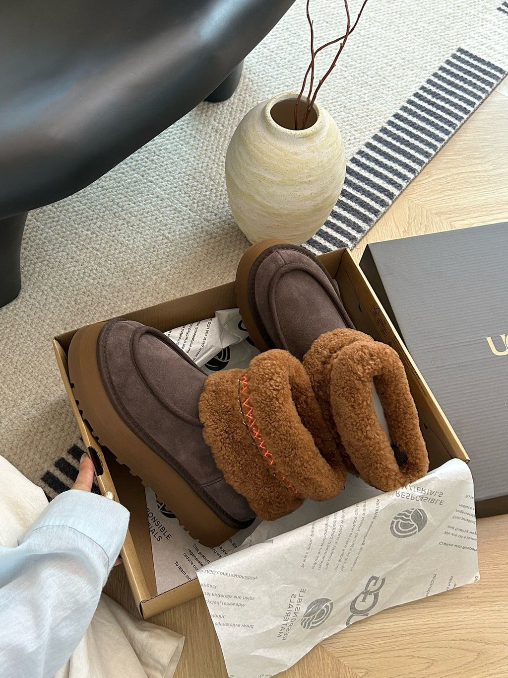 UGG SOFT BRAID MINI BOOTS