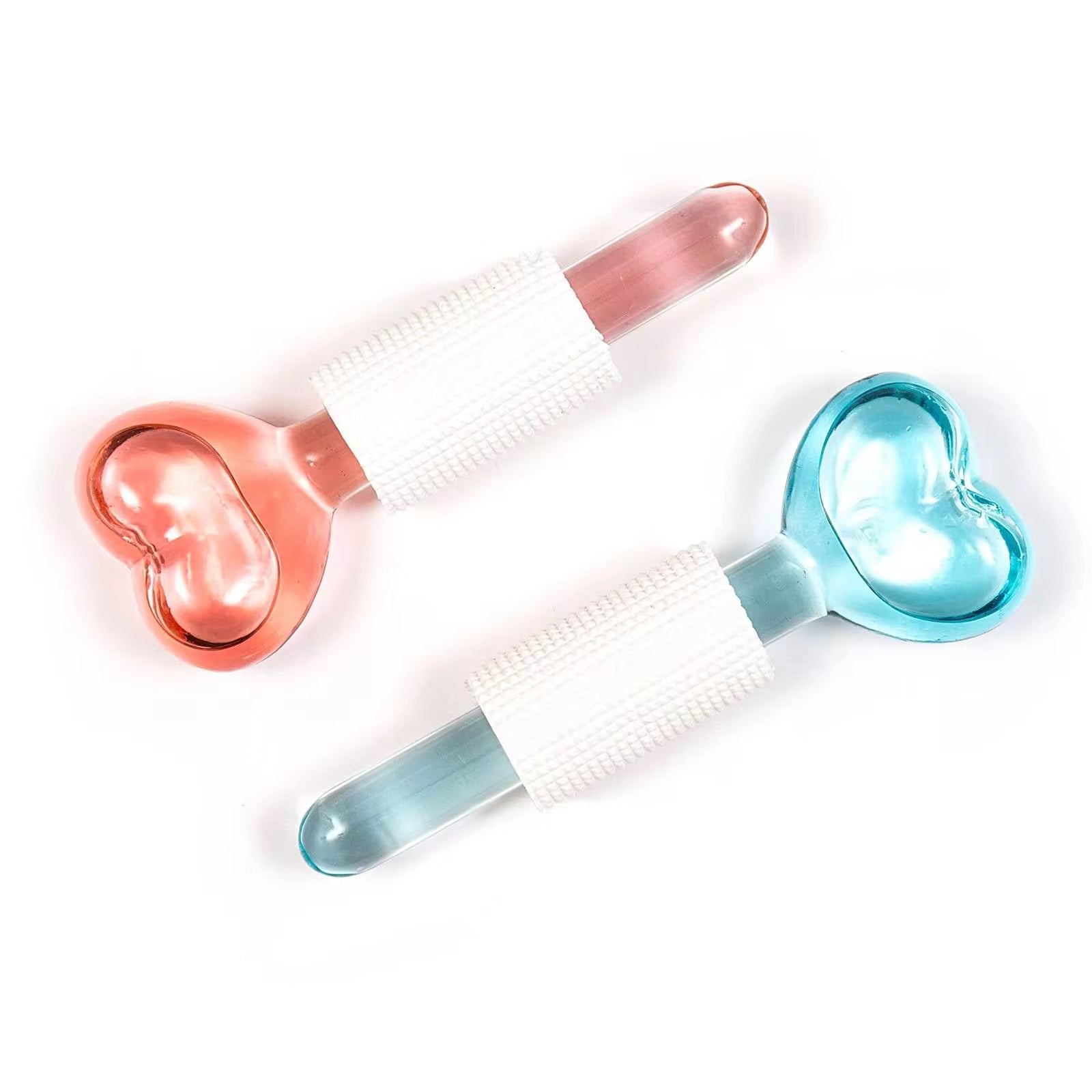 TWO PIECE HEART SHAPED FACIAL ICE GLOBES