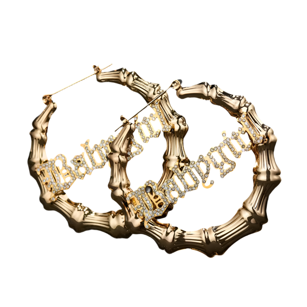 BABY GIRL STAINLESS STEEL CUSTOM GOLD HOOPS