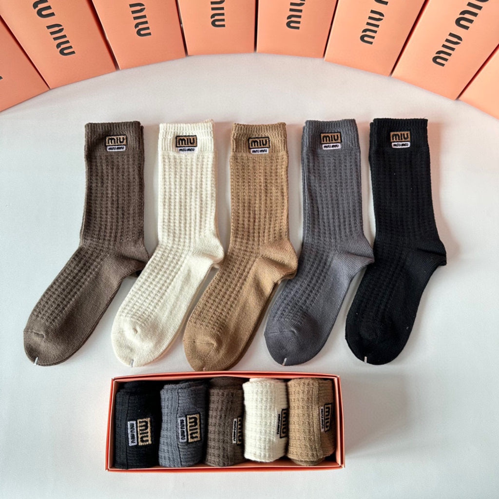 MIU MIU BOXED SOCKS SET