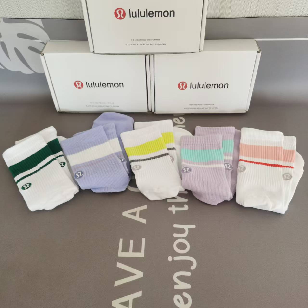 LULULEMON 5 PAIR SOCKS BOXED SET