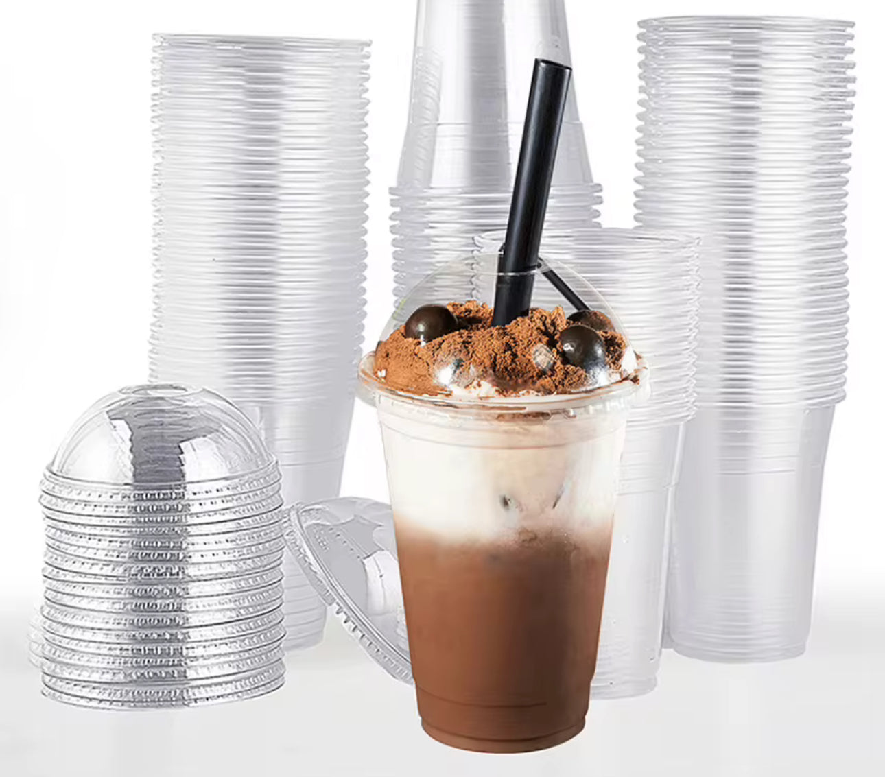 KOKO’S CLEAR LOGO CUSTOMIZABLE PLASTIC MILKSHAKE CUPS (100pcs)