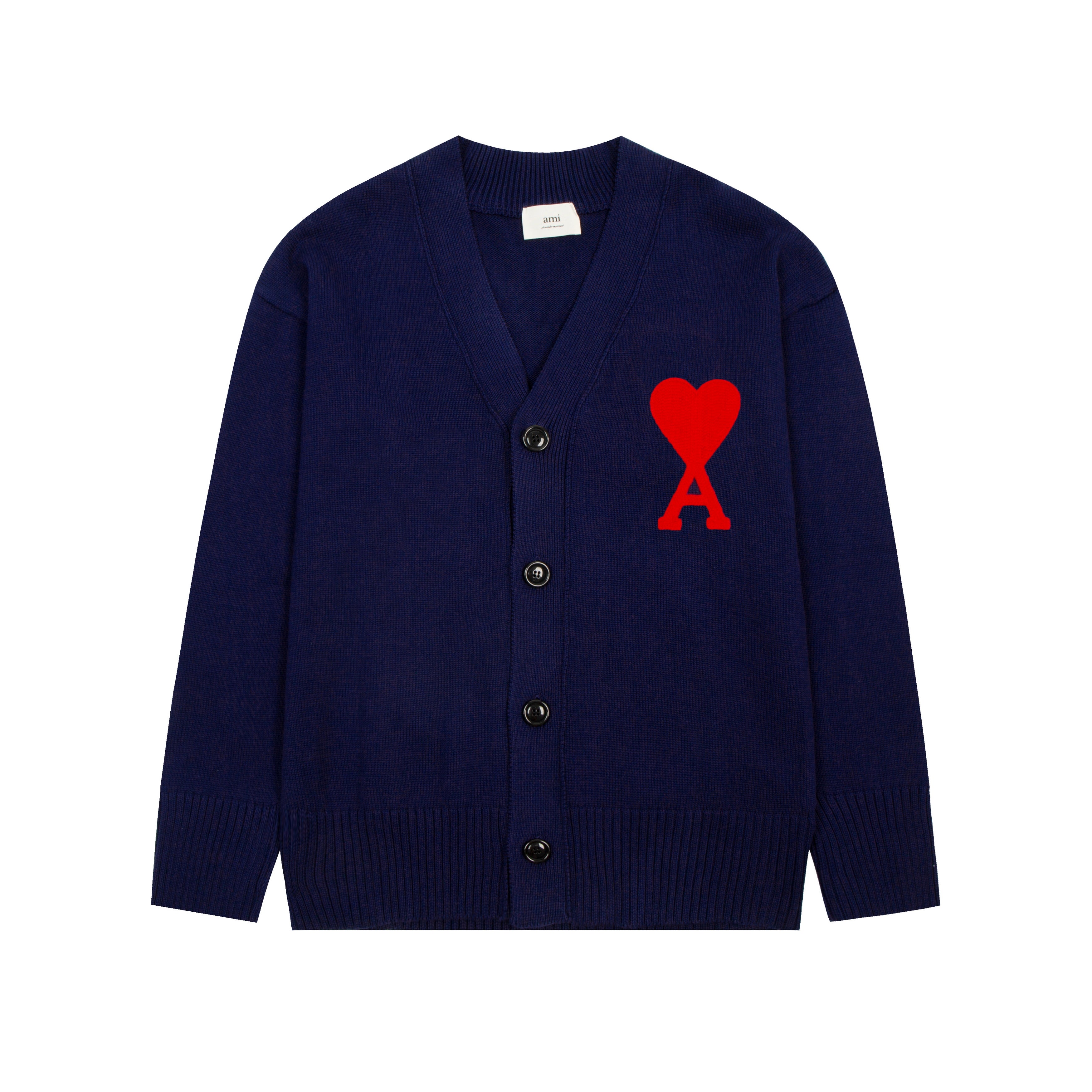 AMI PARIS WOOL CARDIGAN