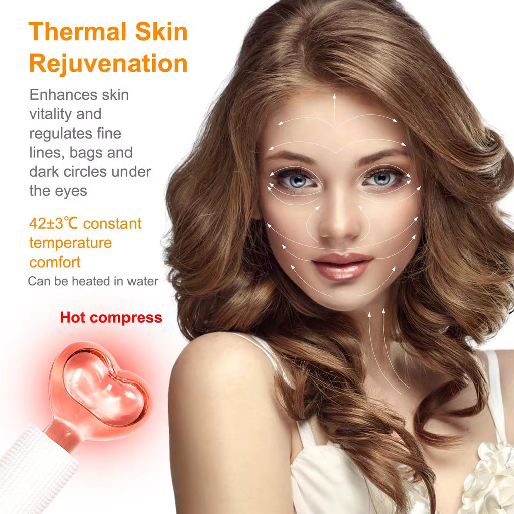 TWO PIECE HEART SHAPED FACIAL ICE GLOBES