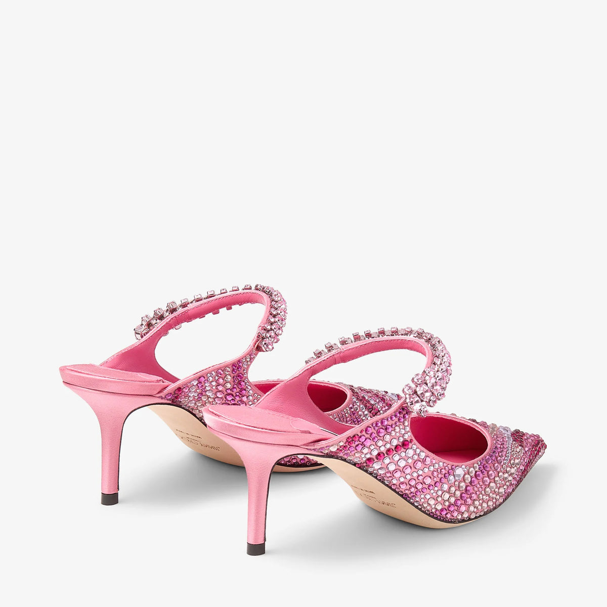 JIMMY CHOO CANDY PINK MIX SATIN PUMPS
