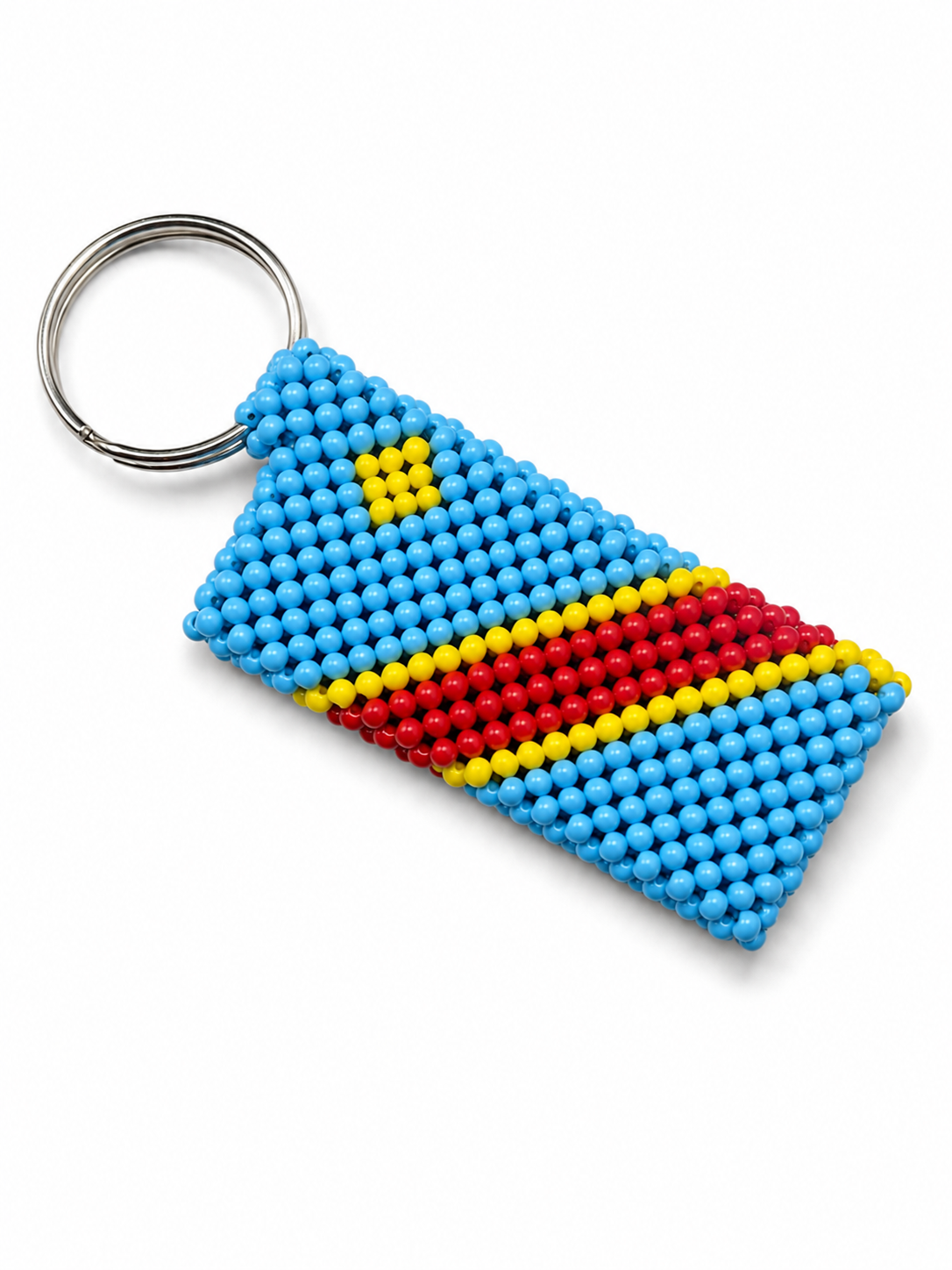 DRC handmade beaded keychain