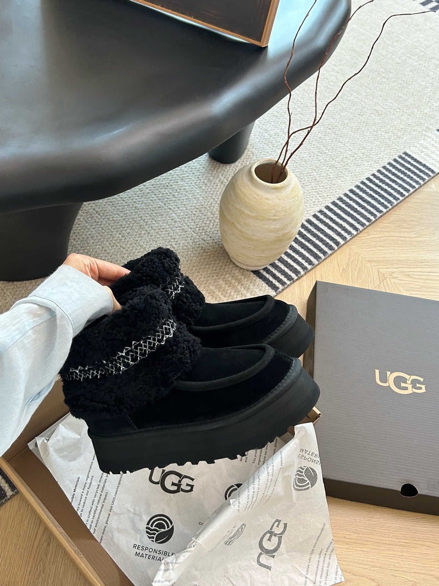 UGG SOFT BRAID MINI BOOTS