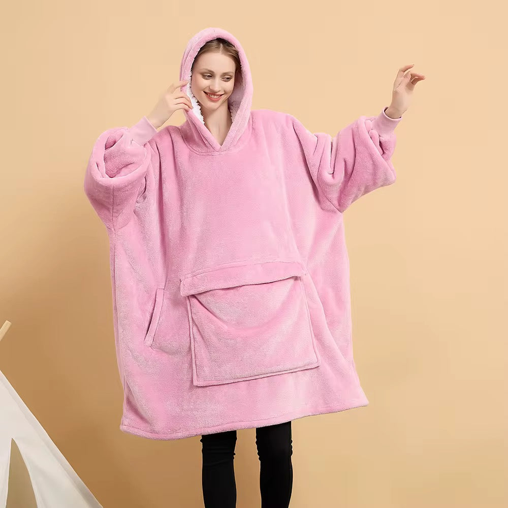 SHERPA FLEECE OVERSIZED SLEEP HOODIE