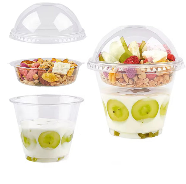 KOKO’S CLEAR LOGO CUSTOMIZABLE YOGURT DISPOSABLE PARFAIT CUPS ( 100 pcs).