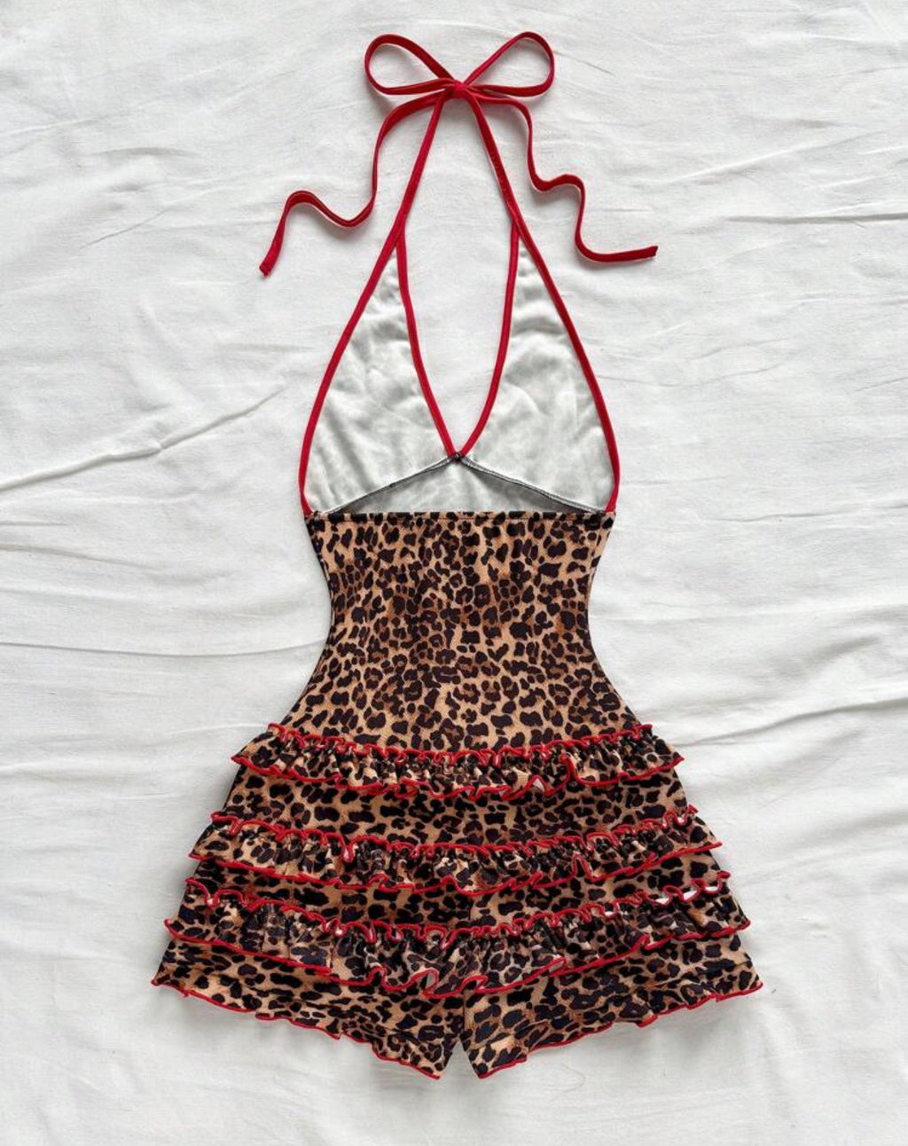 CLARITA VINTAGE MULTICOLOR RUFFLE HEM JUMPSUIT